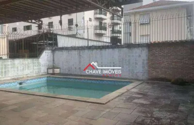 Sobrado para alugar, 310 m² por r$ 20.000,00/mês - boqueirão - santos/sp
