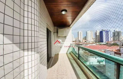 Apartamento com 3 dormitórios à venda, 150 m² por r$ 1.100.000,00 - embaré - santos/sp