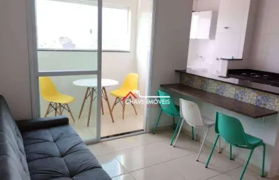 Apartamento com 1 dormitório para alugar, 38 m² - macuco - santos/sp