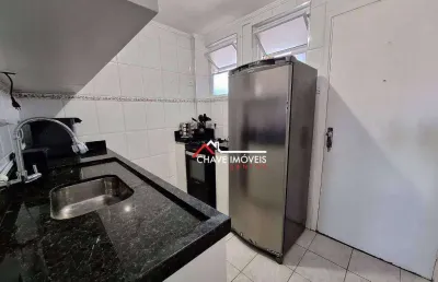 Kitnet com 1 dormitório à venda, 33 m² por r$ 280.000,00 - aparecida - santos/sp