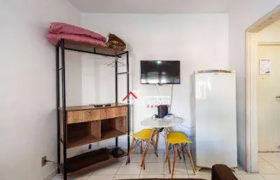 Kitnet com 1 dormitório para alugar, 31 m² por r$ 2.200,02/mês - embaré - santos/sp