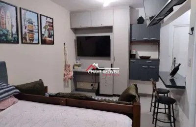 Kitnet com 1 dormitório à venda, 34 m² por r$ 310.000,00 - ponta da praia - santos/sp