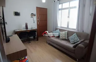 Apartamento com 2 dormitórios,  1 vaga.  bairro embaré - santos/sp