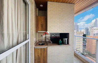 Apartamento com 4 dormitórios à venda, 240 m² por r$ 3.000.000,00 - gonzaga - santos/sp