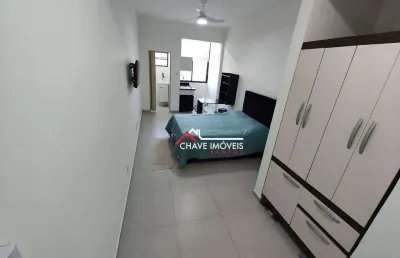 Kitnet com 1 dormitório à venda, 33 m² por r$ 320.000,00 - ponta da praia - santos/sp