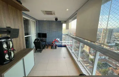 Apartamento com 3 dormitórios à venda, 129 m² por r$ 2.240.000,00 - aparecida - santos/sp