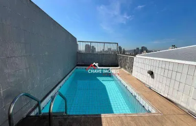 Cobertura com 5 dormitórios à venda, 245 m² por r$ 1.400.000,00 - aparecida - santos/sp