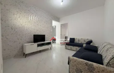 Apartamento com 2 dormitórios à venda, 57 m² por r$ 540.000,00 - pompéia - santos/sp