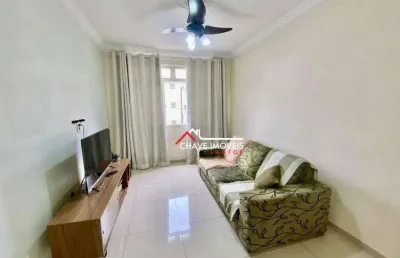 Apartamento com 2 dormitórios à venda, 60 m² por r$ 345.000,00 - marapé - santos/sp