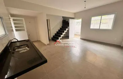 Sobrado com 3 dormitórios à venda, 100 m² por r$ 877.000 - aparecida - santos/sp