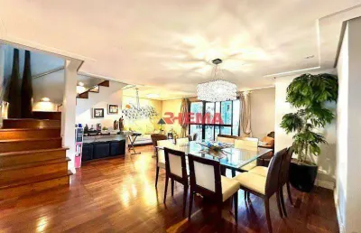Cobertura com 4 dormitórios à venda, 323 m² por r$ 2.500.000,00 - aparecida - santos/sp
