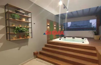 Cobertura com 3 dormitórios à venda, 191 m² por r$ 1.810.000,00 - pompéia - santos/sp