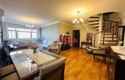 Cobertura com 3 dormitórios à venda, 324 m² por r$ 2.200.000,00 - ponta da praia - santos/sp