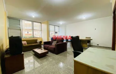 Apartamento para alugar, 130 m² por r$ 4.000,01/mês - josé menino - santos/sp