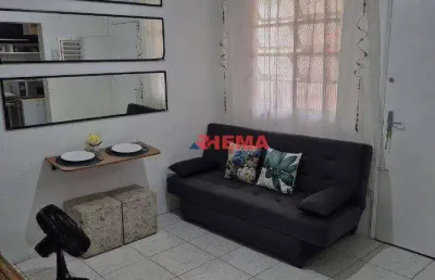 Apartamento com 1 dormitório para alugar, 45 m² por r$ 1.950,01/mês - gonzaguinha - são vicente/sp