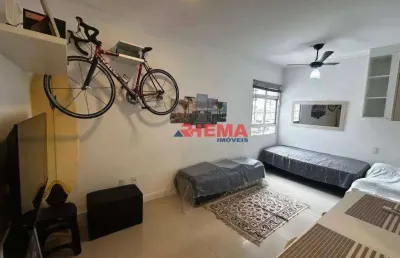 Kitnet com 1 dormitório à venda, 37 m² por r$ 305.000,00 - ponta da praia - santos/sp