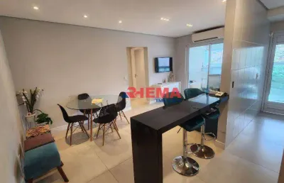 Apartamento para alugar, 66 m² por r$ 6.500,02/mês - josé menino - santos/sp
