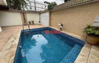 Casa com 3 dormitórios para alugar, 100 m² por r$ 7.800,00/mês - aparecida - santos/sp
