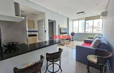 Apartamento com 1 dormitório à venda, 49 m² por r$ 500.000,00 - gonzaga - santos/sp