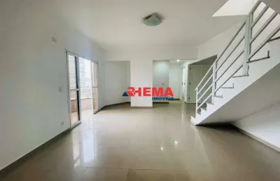 Cobertura com 3 dormitórios à venda, 220 m² por r$ 1.200.000,00 - ponta da praia - santos/sp