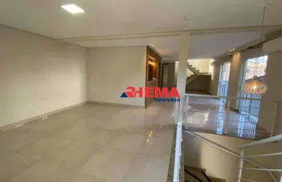 Sobrado com 3 dormitórios para alugar, 320 m² por r$ 13.000,00/mês - aparecida - santos/sp
