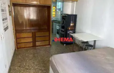 Kitnet para alugar, 32 m² por r$ 2.100/mês - josé menino - santos/sp