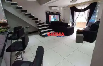 Sobrado com 5 dormitórios à venda, 368 m² por r$ 1.810.000,00 - marapé - santos/sp