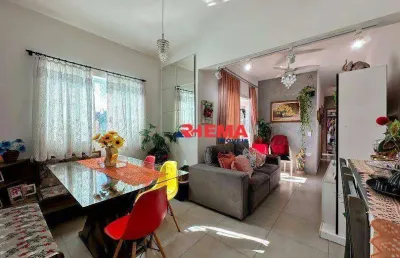 Apartamento com 2 dormitórios à venda, 70 m² por r$ 597.000,00 - campo grande - santos/sp