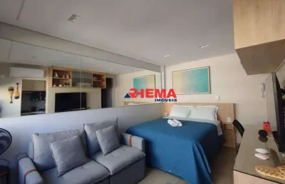 Kitnet com 1 dormitório à venda, 28 m² por r$ 550.000,00 - embaré - santos/sp