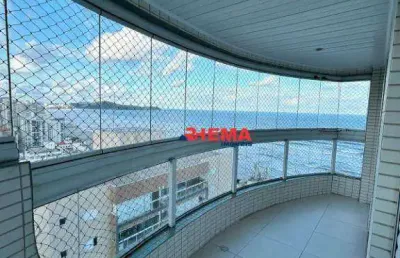 Apartamento com 4 dormitórios para alugar, 194 m² por r$ 12.000,01/mês - aviação - praia grande/sp
