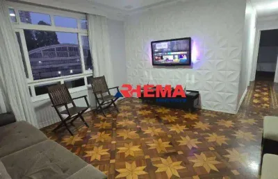 Apartamento com 3 dormitórios para alugar, 105 m² por r$ 4.119,00/mês - aparecida - santos/sp