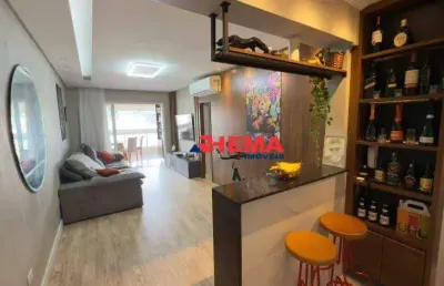 Apartamento com 2 dormitórios para alugar, 95 m² por r$ 10.055,00/mês - vila belmiro - santos/sp