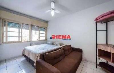 Kitnet mobiliado para alugar, 31 m² por r$ 2.200/mês - embaré - santos/sp