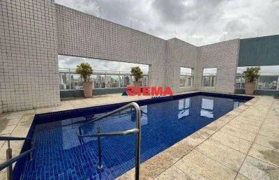 Apartamento mobiliado com 1 dormitório para alugar, 60 m² por r$ 3.800/mês - boqueirão - santos/sp