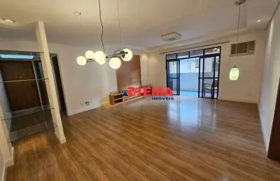 Apartamento para alugar, 142 m² por r$ 7.000,01/mês - gonzaga - santos/sp