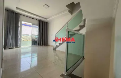 Casa com 2 dormitórios para alugar, 122 m² por r$ 3.500,20/mês - estuário - santos/sp