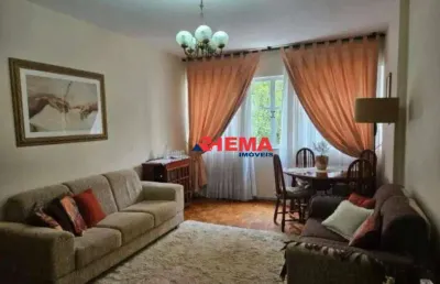 Apartamento 2 dormitórios + dependência para alugar, 120 m² por r$ 4.800/ano - gonzaga - santos/sp