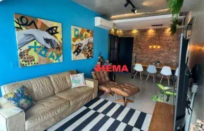 Apartamento com 2 dormitórios à venda, 83 m² por r$ 800.000,00 - boqueirão - santos/sp