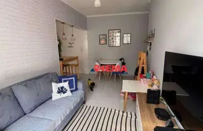 Apartamento com 2 dormitórios à venda, 63 m² por r$ 370.000,00 - marapé - santos/sp