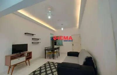 Apartamento com 1 dormitório para alugar, 55 m² por r$ 3.000,01/mês - pompéia - santos/sp