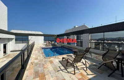 Apartamento com 2 dormitórios para alugar, 110 m² por r$ 5.500,01/mês - aparecida - santos/sp
