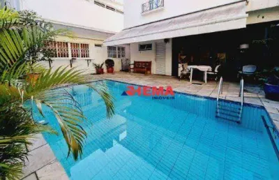 Sobrado com 5 dormitórios para alugar, 314 m² por r$ 16.000,01/mês - boqueirão - santos/sp