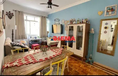 Apartamento com 2 dormitórios à venda, 73 m² por r$ 430.000,00 - boqueirão - santos/sp