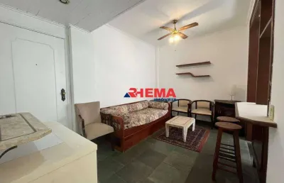 Apartamento com 2 dormitórios para alugar, 38 m² por r$ 3.670,00/ano - gonzaga - santos/sp