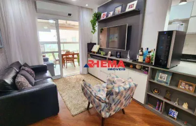 Apartamento com 2 dormitórios para alugar, 66 m² por r$ 5.800,01/mês - josé menino - santos/sp