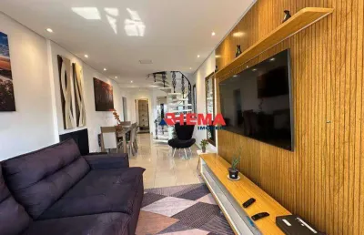 Cobertura com 2 dormitórios à venda, 244 m² por r$ 2.675.000,00 - boqueirão - santos/sp
