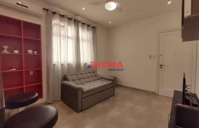 Apartamento com 1 dormitório à venda, 55 m² por r$ 340.000,00 - boqueirão - santos/sp