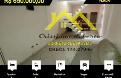 Sobrado para venda em guarulhos, vila florida, 3 dormitórios, 1 suíte, 2 banheiros, 2 vagas