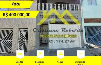 Casa para venda em guarulhos, vila florida, 6 dormitórios, 4 banheiros, 2 vagas