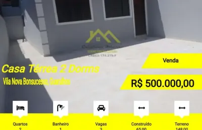 Casa para venda em guarulhos, vila nova bonsucesso, 2 dormitórios, 1 banheiro, 3 vagas